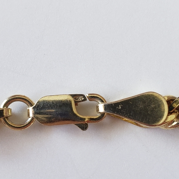 Gold tone 925 sterling silver Chain Necklace - Picture 9 of 11